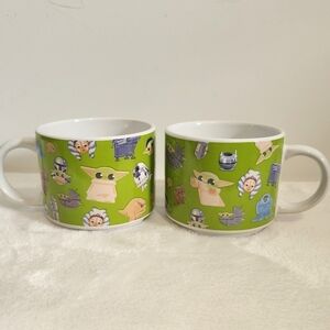Star Wars Galerie Mandalorian Grogu Baby Yoda Coffee Cup Mug 12 Oz Set Of 2